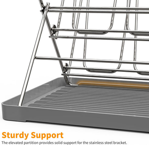 9 Vertical Baby Bottle Drying Rack, Hooks Vertical Rack Dryer with Drainage Tray for Water Bottles, Drinking Glasses
