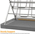 9 Vertical Baby Bottle Drying Rack, Hooks Vertical Rack Dryer with Drainage Tray for Water Bottles, Drinking Glasses