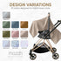 MOZAH Baby Car Seat Cover - Warm Taupe, 100% Organic Muslin, Soft, Breathable and Lightweight Baby Essentials
