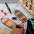 2PCS 1" CZYY Wooden Row Boat Laser Cut Hold Eight Miniatures(Not Included) Perfect for D&D, Dungeons and Dragons
