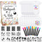 Chuarry 43 Pcs DIY Bibs Decorating Kit 8 Bodysuits 8 Pcs 2 Ply