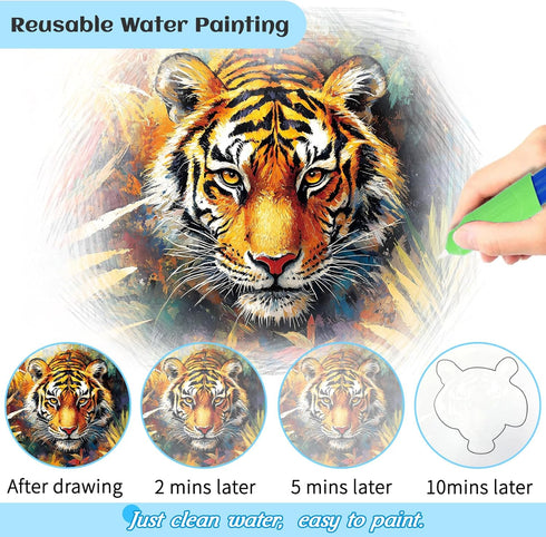 25 Pack Set Dementia Products for Elderly Reusable Water Doodle Coloring for Seniors Dementia Activities Animals Water