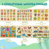 2-4, 6 Pack 1-3 3-5 Wooden Peg Puzzles for Toddlers Educational Peg Puzzles Montessori Toys, Learning Puzzles for Kids