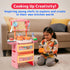 Set Playset Prextex Plastic Pretend Girls Play Kitchen - Multi-Color Kitchen with Dishwasher and Oven - Stove