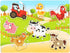 7Pieces Wooden Puzzles Farm Chunky Baby Puzzles Peg Board, Full-Color Pictures for Preschool Educational Jigsaw