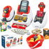 yoliyogo Pretend Play Cash Register Toy Role Play Shopping Cashier Playset with Scanner