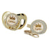 Set 18 Personalized Any Name Bling Gold Silver Pacifier and Clip Colors