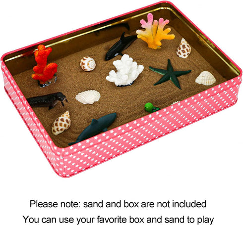 Beach Zen Garden Accessories Kit - Desktop Beach Fairy Garden Kit Sandbox Decor Tools Bamboo Rake Ornament Decoration