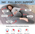 Wodsfay -65 Inch 65inch) U-Shaped Pregnancy Pillow for Sleeping, Full Body Support for Back, HIPS & Belly Maternity