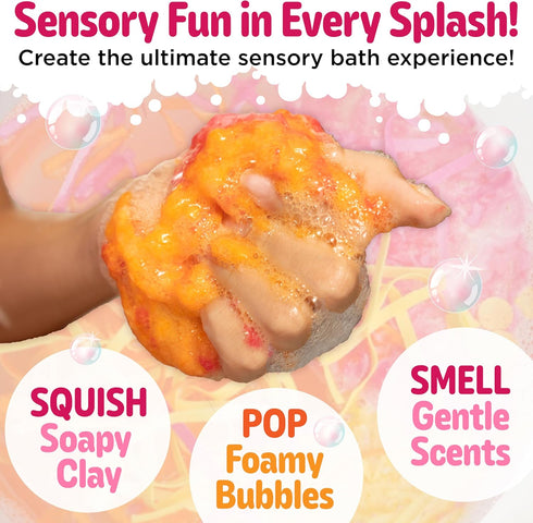 Set 3+) Creativity for Kids Soap Noodles Bath Art Studio Bath Crayons, Soap Paint, Color Fizz & Confetti with Mold-Free