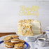 Gyufise 1Pc Gold Happy 80th Birthday Cake Topper, Glitter Cheers to 80 Years Old Cake Decorations