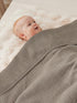4-Layer 40"X40", TILLYOU Muslin Swaddle Blanket Soft Baby Blanket for Girls Boys, Cotton Swaddle for Newborns Grey