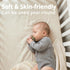 Pack 2 Pack Pro Goleem Muslin n Play Sheets for Boys and Girls, Soft Breathable Cotton Fitted Mini Crib Sheets, Neutral
