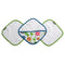 JJ Cole Bath Mitt Set, Washcloth Summer Garden, Pink/Green/Blue/Yellow/White/Orange