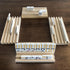 Yuanhe Domino Holder Trays Rack, Set of 4 Wooden Tiles Stand Holders for Mexican Train Rummy