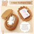 2 Juexica Pcs Scalloped Rattan Baskets, Woven Rattan Wicker Storage Baskets with Lid for Nursery Storage Diaper