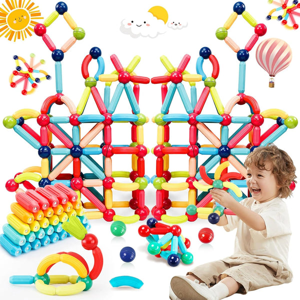 STEMTiles Magnetic Building Blocks Montessori Magnet Toys for Toddlers Kids, Preschool Learning STEM