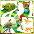BEMITON Dinosaur Toys Race Car Track - Create a Dinosaur World Road Race Set for Kids Ages 3-7, Christmas Gifts