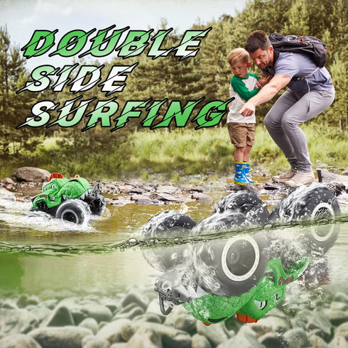 1:20 4-7, 2.4GHz 2 360 3-5 Monster Truck Toys, Waterproof Dinosaur Monster Trucks for Boys Age All Terrain RC Cars