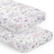 Sweet Jojo Designs 2-Piece Baby Crib Sheets Set (Purple/Grey Boho Floral) for