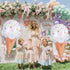 32 Inch Summer Large Ice Cream Balloons Cone Kit, Giant Sweet Ice Cream Sprinkle Foil Balloons, Popsicle Three Scoops