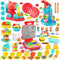 Rodsucs 3-in-1 Color Dough Sets for Kids Ages 4-8, Ice Cream Hamburger Noodle