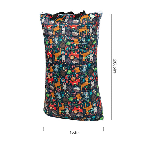 Wegreeco Reusable Wet Dry Cloth Diaper Bag - Animal Print Design