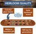 African Stone Game Coffee Table - Solid Wood with Walnut Stain