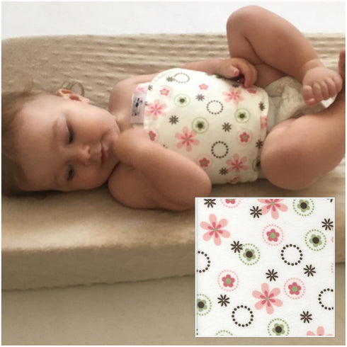Wiggle Worm Wrap A Universal Diaper Changing Pad Baby Harness (Pink Garden)