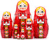 Nesting Dolls Set of 7 pcs - Baboushka Russian Dolls in Hand