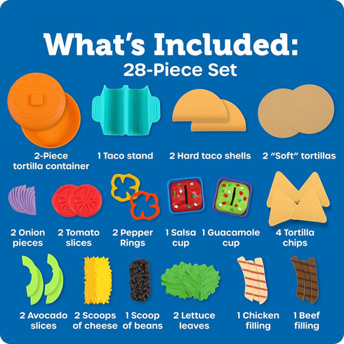 Learning Resources New Sprouts Taco Night - Pretend Play Food for Toddlers, Montessori Toys, Imaginative & Social