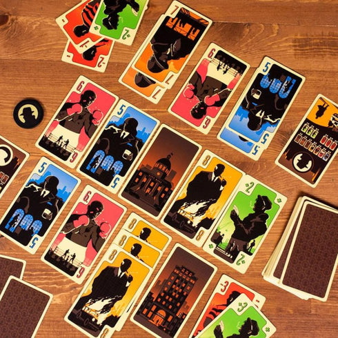 Pandasaurus Games District Noir Card Game - Crime Themed Bluffing and Set Collection Strategy Game for Kids and Adults