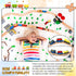 12 Pack Mototo Pieces Wooden Train Track Ascending Wood Railway Expansion Pieces Compatible with Most Wood Railroad