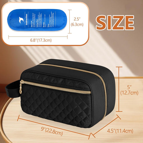 4 Packs Damero Breastmilk Cooler Bag with Ice -Breastmilk Cooler Travel Bag Organizer with Detachable Buckle Handle