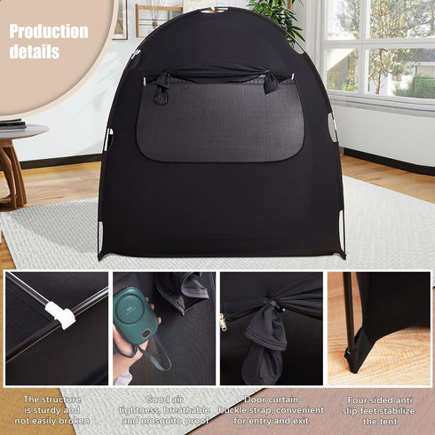 Pack Mengersi Blackout Tent for and Play, Crib Blackout Cover Baby Sleep Pod Sleep Travel Crib Tent,Canopy Cover