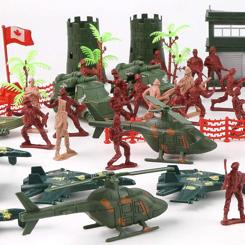 3 Otters 307PCS Army Men Military Set, Plastic Toy Soldiers for Boys and Girls with Storage Container