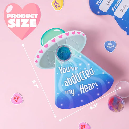 30 JOYIN PCS Valentine Day Gift Cards with Galaxy Slime Stress Relief Fidget Toy for Kids Party Favor, Classroom