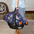 Cozy Summer 2 SWESEN Car Seat Covers for Babies, Carseat Cover Boy with Zipper, Sun & Cover, Infant Car Seat Canopy