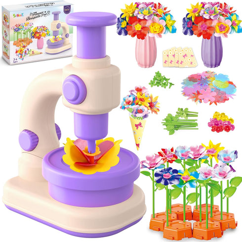 SANANT Fabric Flower Bouquets Toys, DIY Arts and Crafts Toys for Kids 4-8,