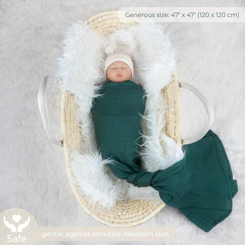 47 47 inches, Meracorallo Muslin Swaddle Blanket Silky Soft Receiving Blanket Swaddle Wrap for Baby Boys and Girls, x