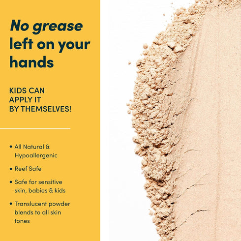 Bada Boom 50 Mineral Translucent Sunscreen Powder, Brush on SPF for Kids and Sensitive Skin