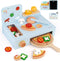 Pillowhale Wooden Pizza Play Set for Kids 3-6 Slice and Serve Pretend