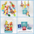 3 6 9 12 (4pcs) Bloobloomax Baby Soft Hanging Rattle, Car Seat Stroller Toys with Plush Animal C-Clip Ring for Infant