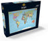 MyPuzzle Color World Map - Premium 500 Piece Jigsaw Puzzle for Adults, Borders, Countries, Roads, Cities