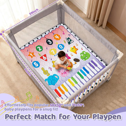 71'' 59'' RONGFA Baby Play Mat for Floor, x Thicken Foam Soft Padded Playmat for Baby, Playpen Mat for Toddlers Infant