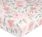 Crane Baby Soft Cotton Crib Mattress Sheet, Fitted for Cribs and Toddler Beds, Pink Floral, 28”w x 52”h x 9”d