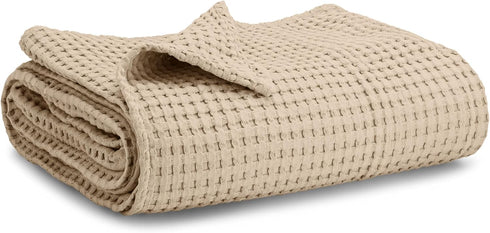 Set Comfy Cubs Cotton Waffle Blanket & Muslin Swaddle for Babies