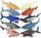 Axbotoy 10 Pack Shark Toys,8" Soft and Stretchy Realistic Shark Toy Set,Floating Bathtub