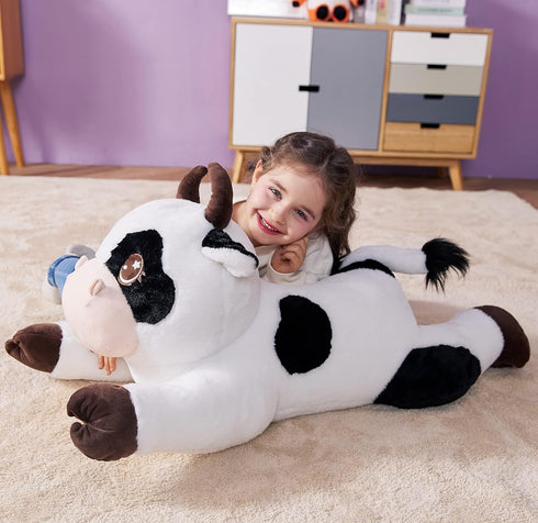 Toy,30" IKASA Giant Cow Stuffed Animal Plush Large Cute Jumbo Soft Toys,Huge Big Size Plushy Fluffy Fat Oversized