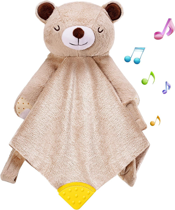 BEREST Rechargeable Baby Cry Sensor Sleep Soother Heartbeat Bear Lovey Blanket Comforter